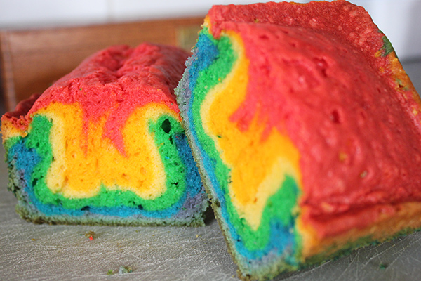 Regenboog cake